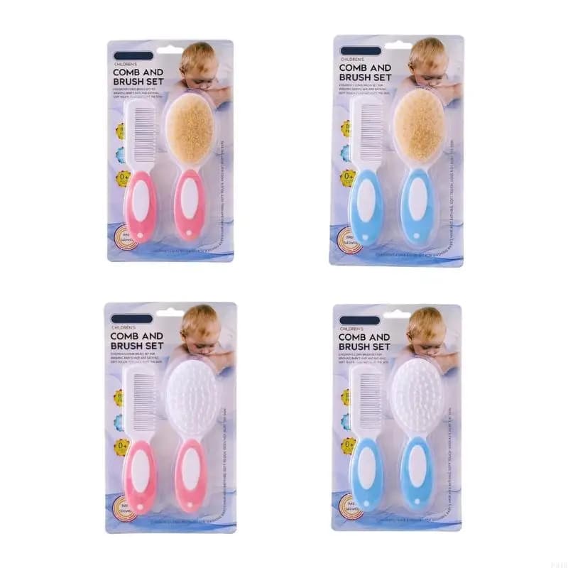 1 set per vasca da bagno per bambini con manico ergonomico Strumento lavaggio dei capelli delicati e spazzola per massaggio