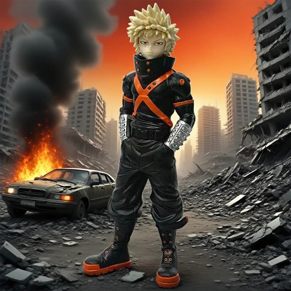 Anime MHA Figure Bakugo Katsuki Figura No Hero Academia figurine Bakugo Katsuki Midoriya Izuku Action Figure Doll Giocattoli Regali