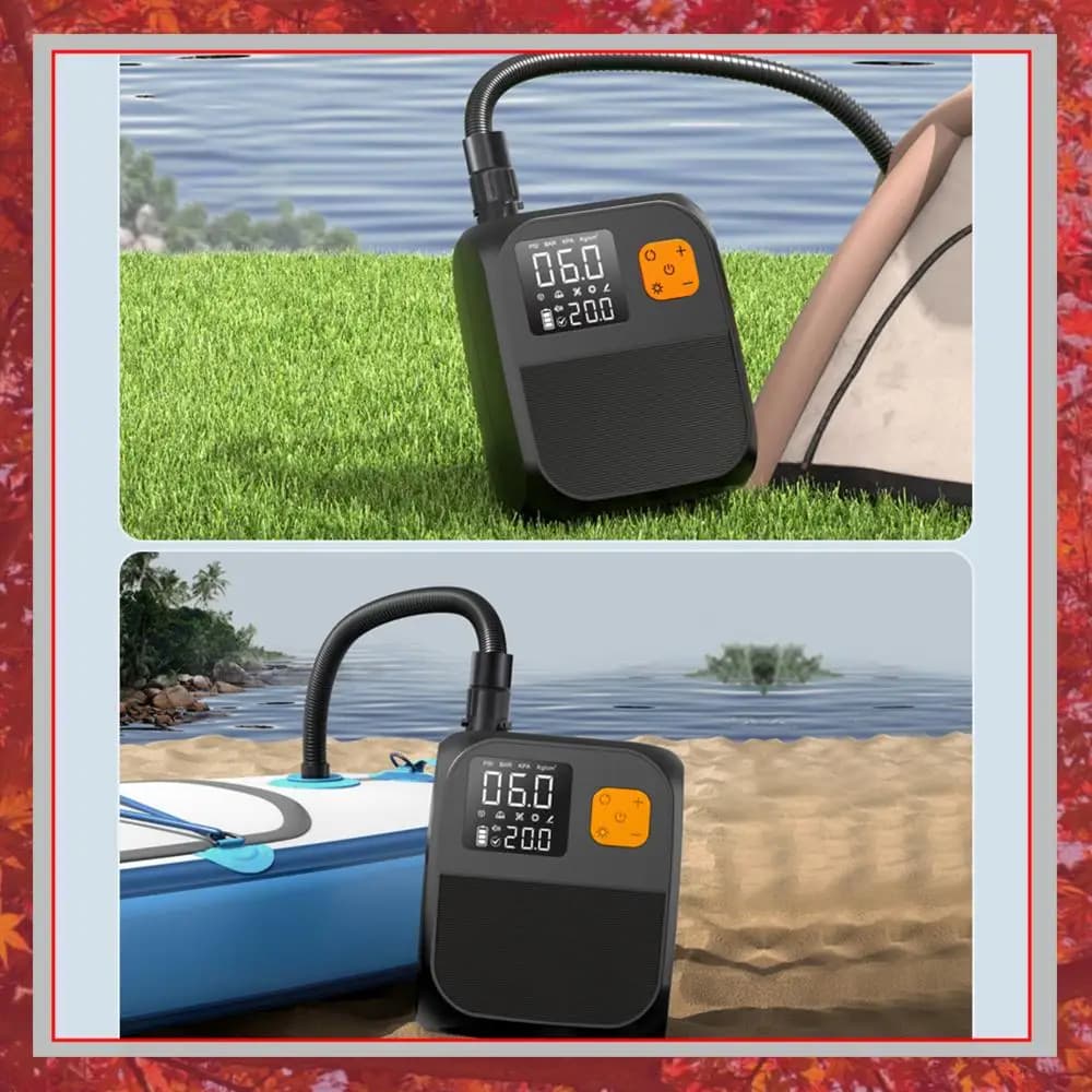 Pompa Elettrica ad Alta Pressione 25PSI per SUP, Gonfiatore per Tavole da Paddle, Accessori per Campeggio, Tende, Barche e Kayak