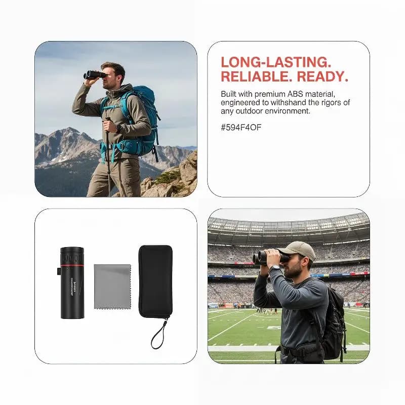 HD Monocular 40X60 Pocket Sized Night Vision Telescope Lightweight Waterproof For Bird Watching Camping Outdoor Sports Hunting