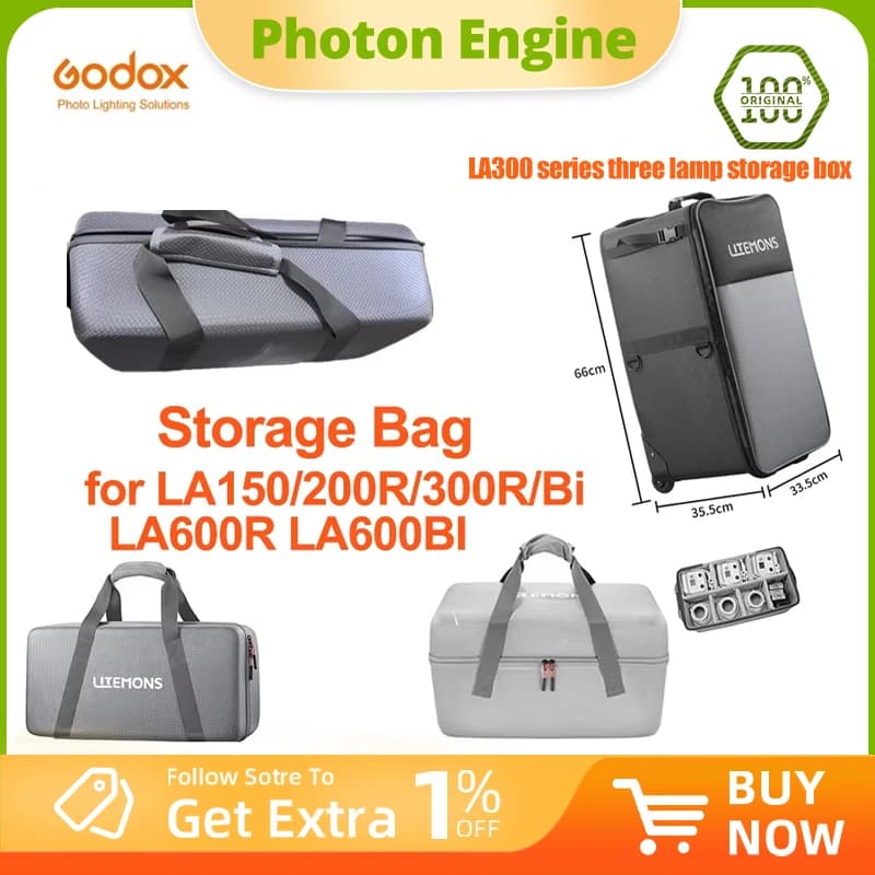 Borsa per il trasporto luci fotografiche GODOX per LA150R LA200R LA300R LA300Bi LA600R LA600BI (Solo Borsa)