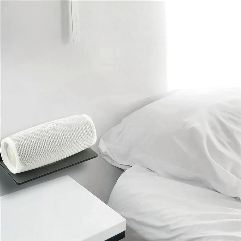 ABWP-3X Supporto per altoparlante con mensola a muro, espositore per montaggio a parete in acrilico per altoparlante Bluetooth, webcam, telefoni cellulari, giocattolo-nero