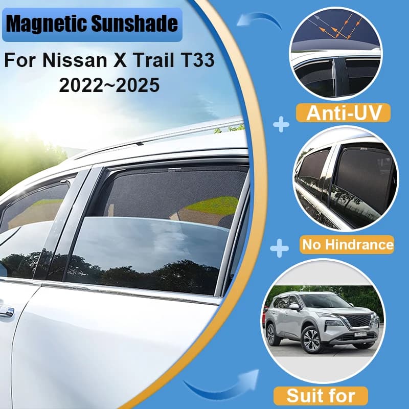 Per Nissan X-Trail T33 Accessori Rogue E-Power 2022 ~ 2025 Parabrezza Telaio Finestra Cieca Visiera Parasole Ombra Anti-UV Accessori Auto