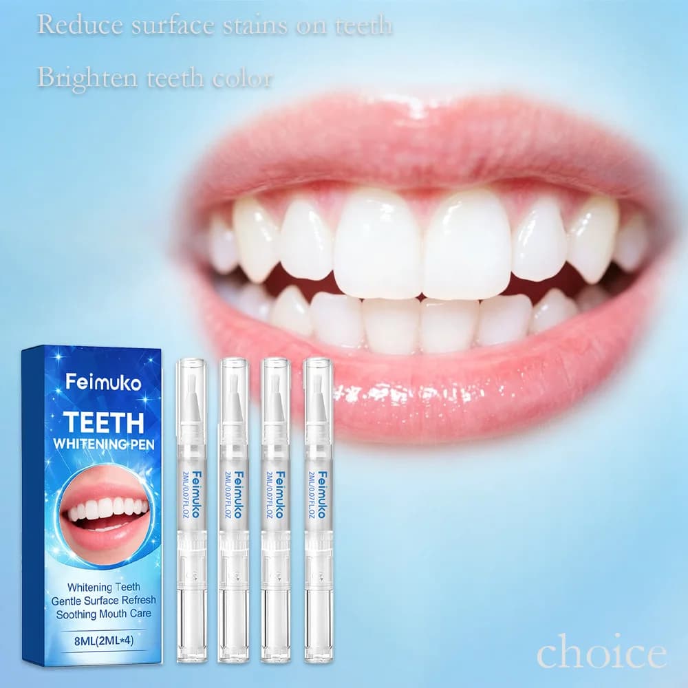 Feimuko 8ml Gel Dentifricio in Penna per Pulizia Profonda e Delicata, Denti Lucenti, Cura Orale Quotidiana Portatile, Rimuove le Macchie, Sorriso Sicuro