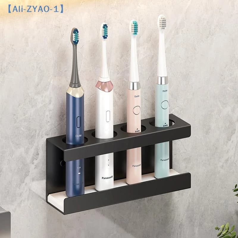 【ZYAO-1】1 pezzo Porta Spazzolino Elettrico da Bagno con Base in Diatomite, Organizzatore a 4 Scomparti, Scatola Portaoggetti, Supporto per Spazzolini