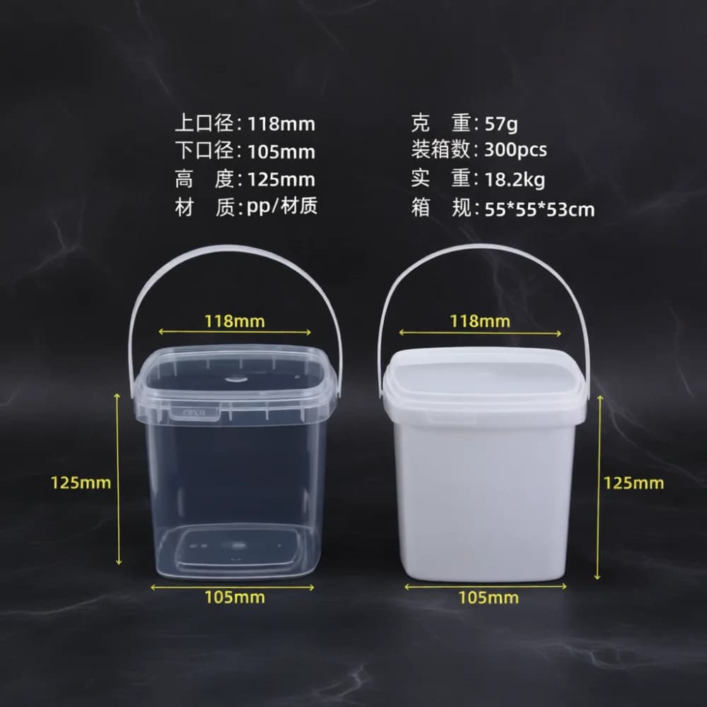 Airtight Food Grade Plastic Container With Seal Lid Thickened PP Bucket For Kitchen Pantry Dry Food Ingredient Organization