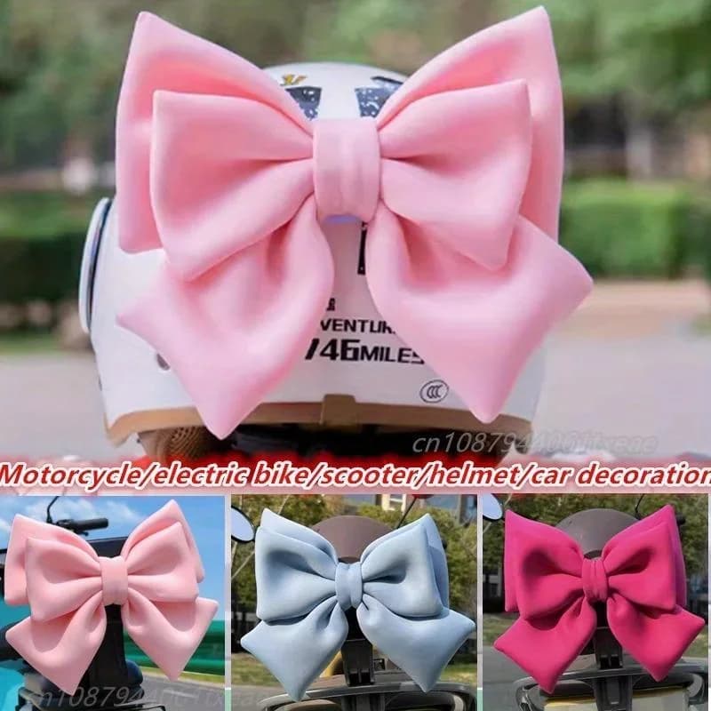 1 pz Decorazione a Fiocco per Casco, Ornamento Carino a Fiocco per Casco da Moto, Bici Elettrica, Sci, Accessori da Equitazione per Donne