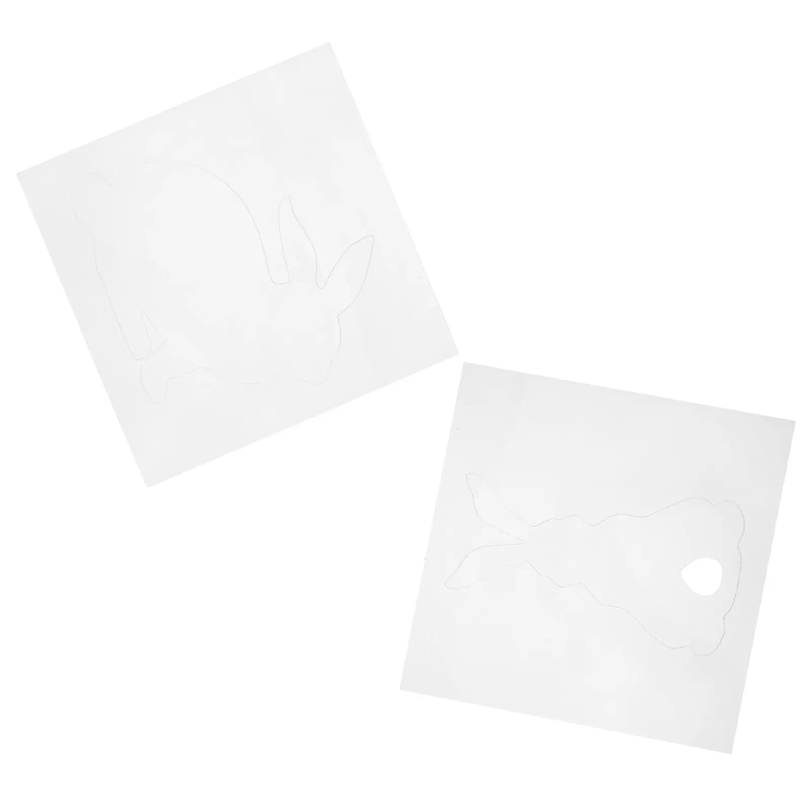 2 Pezzi Modelli di Taglio in Acrilico a Forma di Coniglio, Trasparenti e Riutilizzabili, per Fai da Te, Stencil per Fresatrice, Guide per Lavorazione del Legno, Modelli per Angoli Curvi