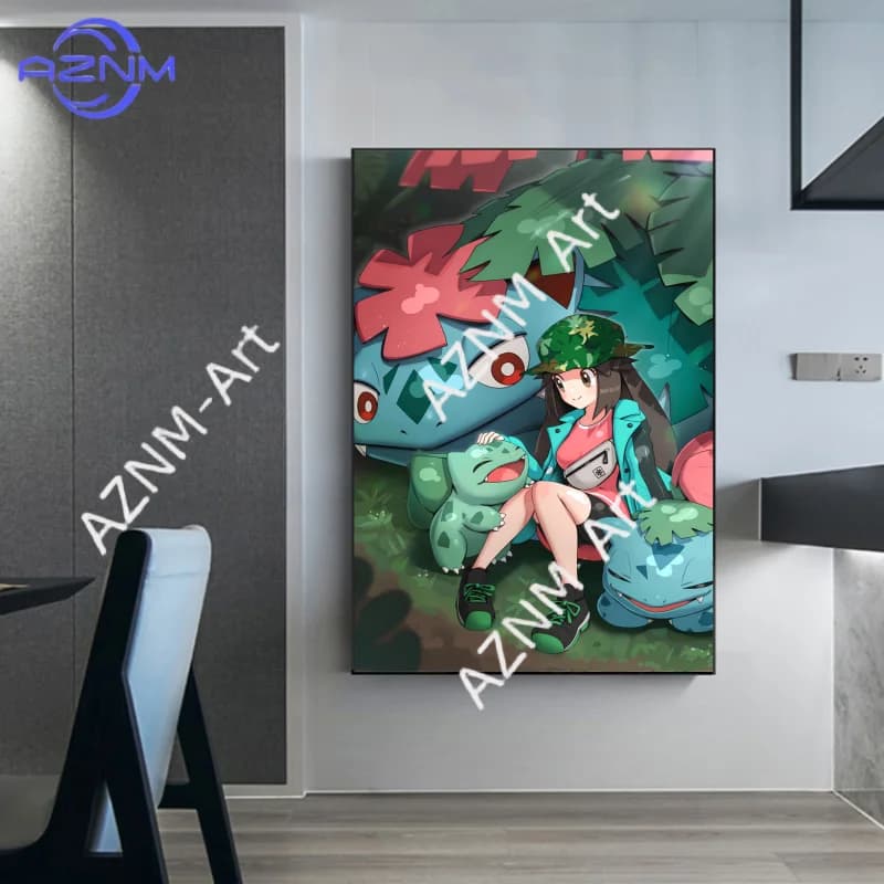 Stampe su tela Pokemon, decorazioni murali classiche per la casa, regali per la cameretta dei bambini, action figure, quadri modulari, personaggi dei cartoni animati