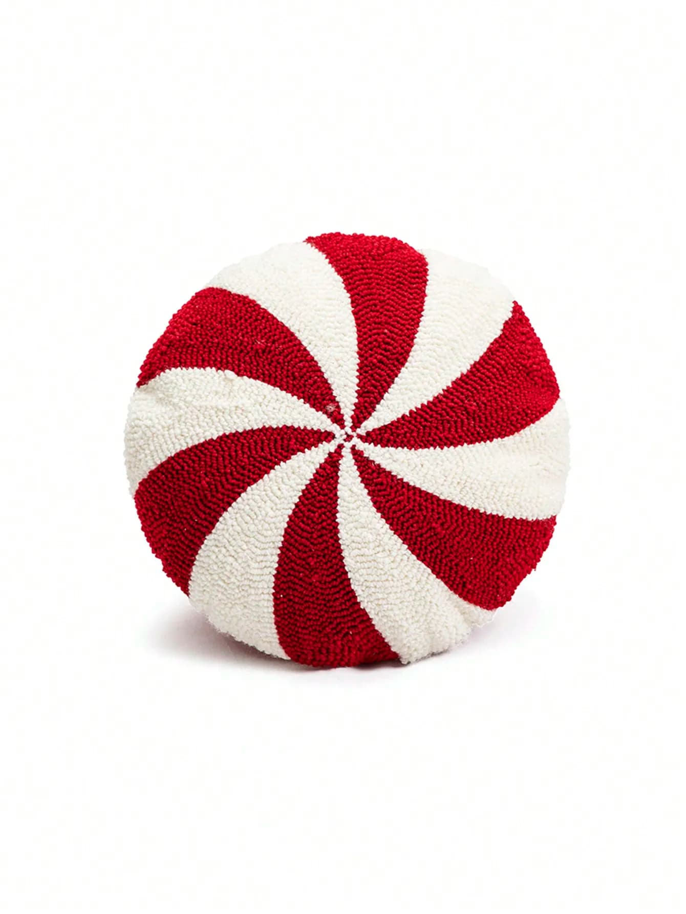1 cuscino decorativo rotondo rosso e bianco con inserto, cuscino rotondo creativo per la decorazione natalizia