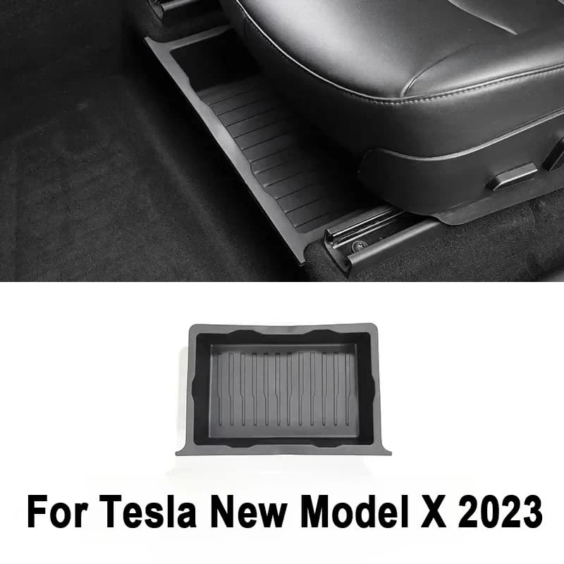 Per Tesla Nuovo Modello X 2023 Sottosmalto Scatola di Immagazzinaggio Seggiolino Auto Cassetto Scatola di Immagazzinaggio Nascosta Tessuto Push Pull Accessori Per Interni Auto