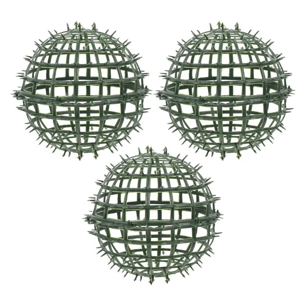 3Pcs Artificial Plant Topiary Ball Support Rack Plastic Flower Shelf Holder for Wedding Floral Arrangement Garden Backyard Grass