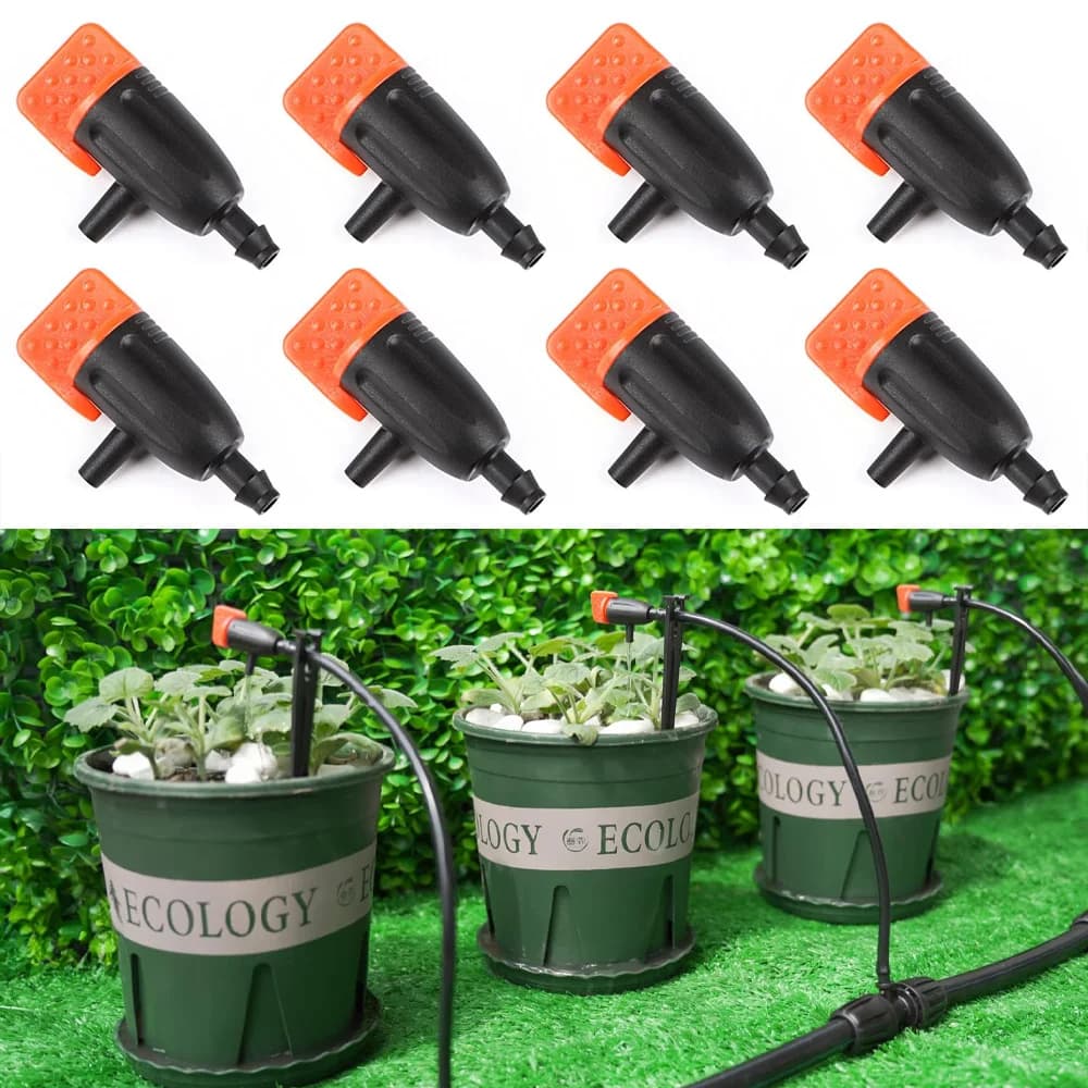 Garden Irrigation Dripper Sprinkler 20 50Pcs Adjustable for 4mm 7mm Hose Home Succulents Plants Lawn Flower Watering Solution