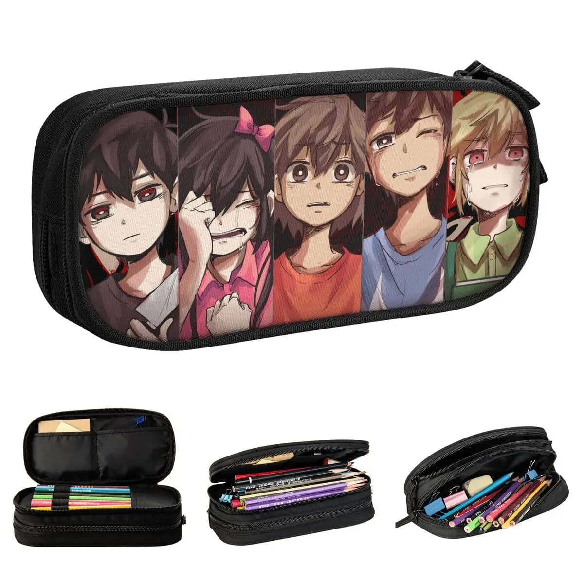 Sunny Aubrey Basil Kel Hero Astucci per matite Nuovo Omori Triste Lacrime Piangere Astuccio per penne Studenti Studenti Scuola Astucci per cosmetici