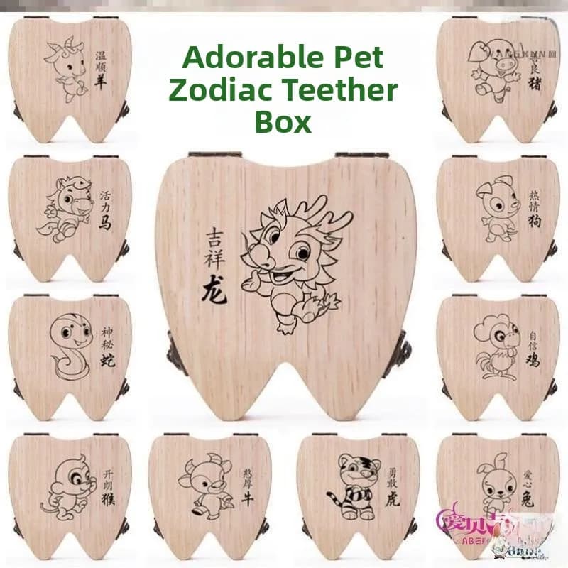 Wooden Box for Milk Tooths, Container for the Collection of Children's and Girls' Tooth Box