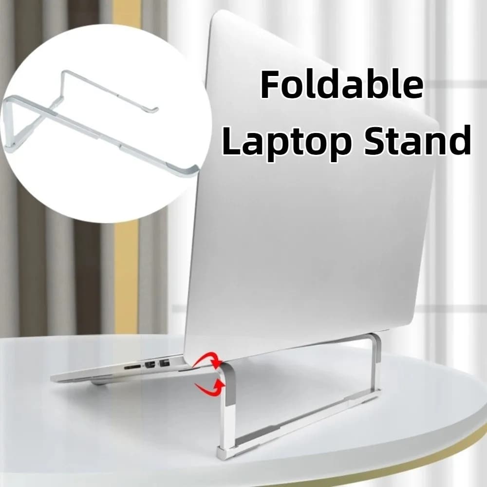 Supporto Pieghevole per Laptop, Stand Sollevabile Antiscivolo in Lega di Alluminio per Dissipazione del Calore, Supporto di Raffreddamento per Laptop