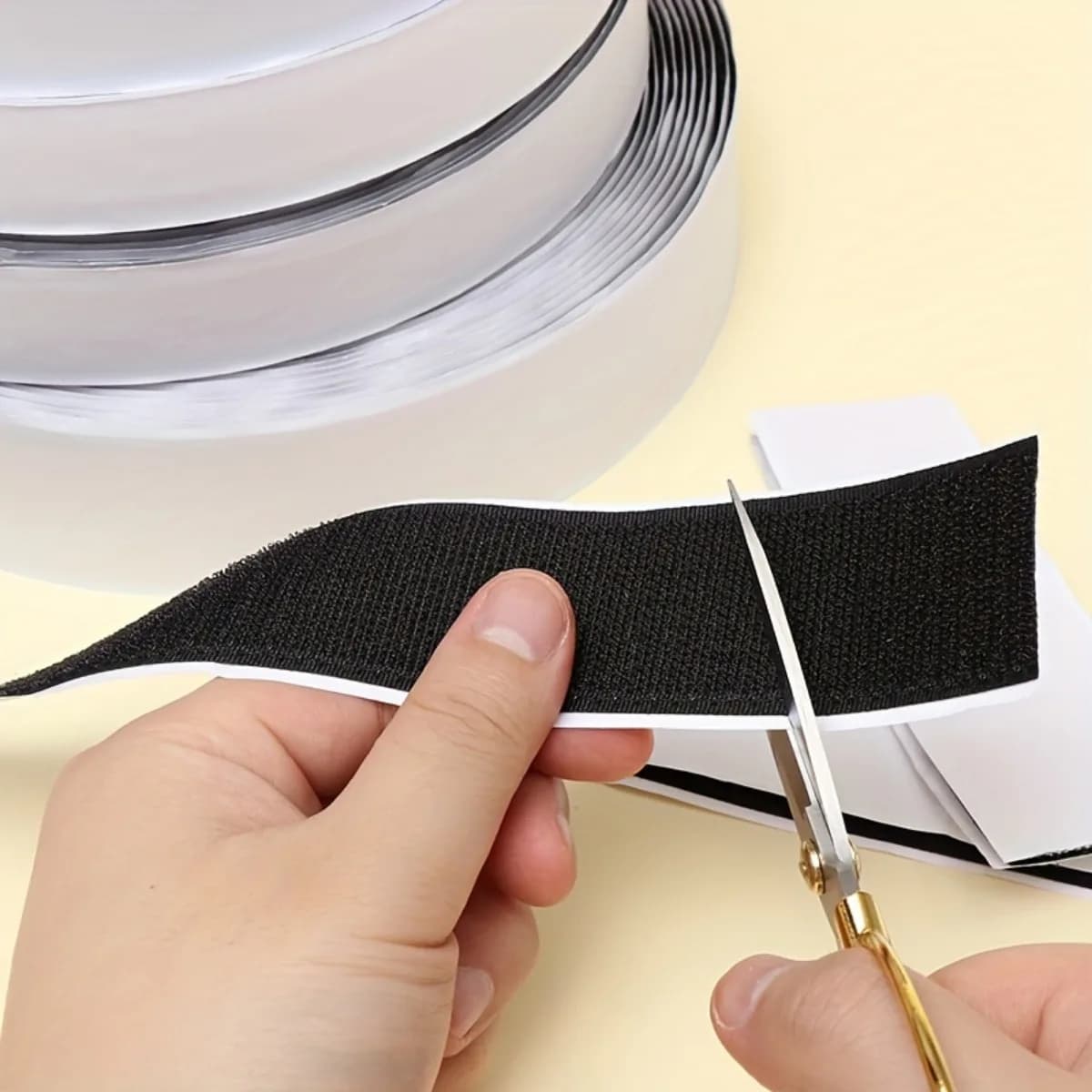 2roll/set Hook and Loop Fastener Tape Very Suitable for Use in Homes,Self-adhesive Wall Hooks Door Curtains, and Window Screens