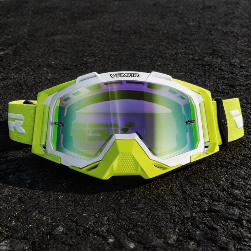 Occhiali da Moto VEMAR per Uomo, Antipolvere, per Casco Motocross, MTB, ATV, Moto da Fuoristrada, Occhiali da Sole per Guida all'Aperto
