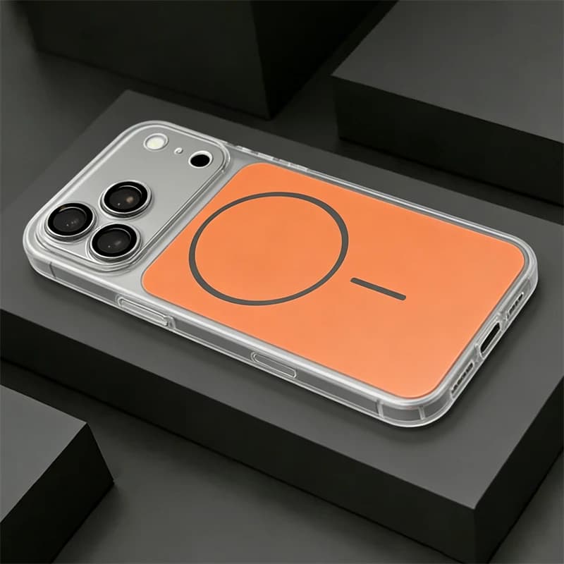 Ultra-Thin Matte For Magsafe Magnetic Case For iPhone 17 Air 15 14 13 16 Pro Max Clear Large Window Lens Protector PC Hard Cover