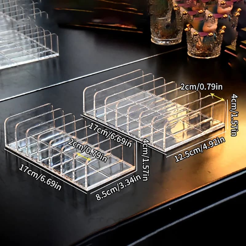 Acrylic Eyeshadow Palette Organizer Compact Display Tray Storage Box Cosmetic Rack Makeup Tools Holder Drawer for Beauty Makeup