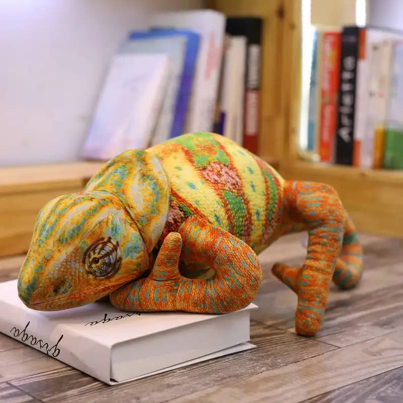 110/120CM Cute Simulation Chameleon Plush Toys Cartoon Lizard Animal Snake Doll Soft Stuffed Pillows for Boyfriend Gift