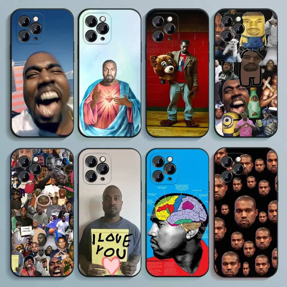 Funny Kanye W-West Ye Phone Case For iPhone 17,16,15,14,13,12,Pro,Max,Plus,E,SE4,Air,Mini Black Soft Cover