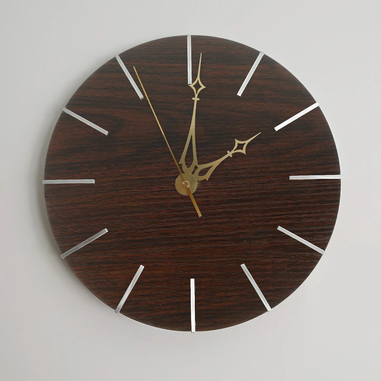 Kit di Ricambio per Orologio da Parete, Quadrante Analogico in Legno Marrone Scuro, Parti per Creazioni Artigianali