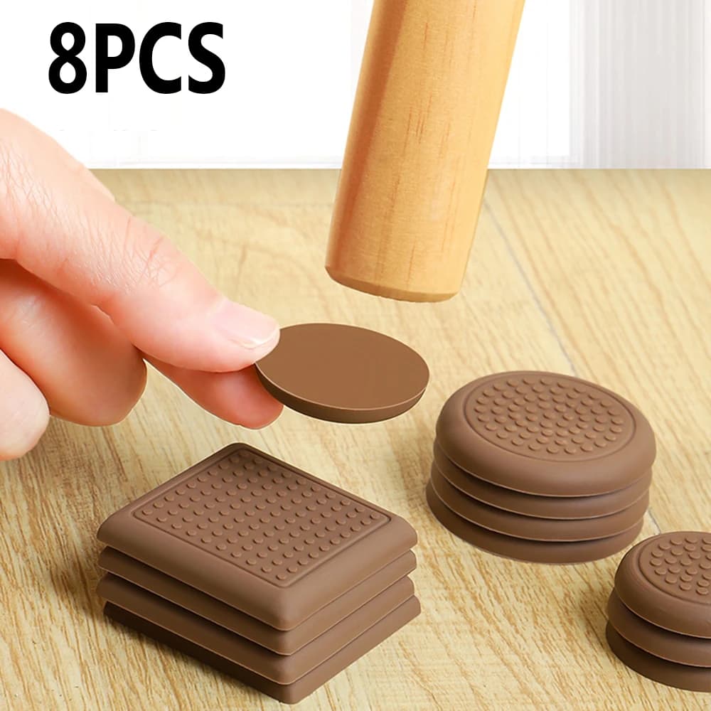 8 pezzi antiscivolo autoadesivi in silicone per divano, sedia, piedi, protezione per pavimento, per mobili
