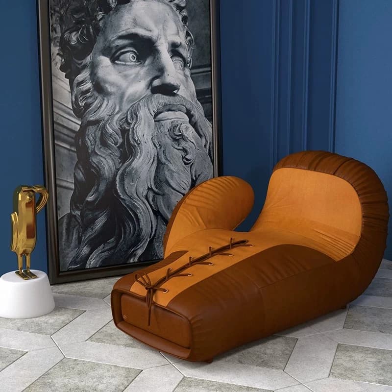Shaped gym creative boxing gloves sofa living room retro lazy chair