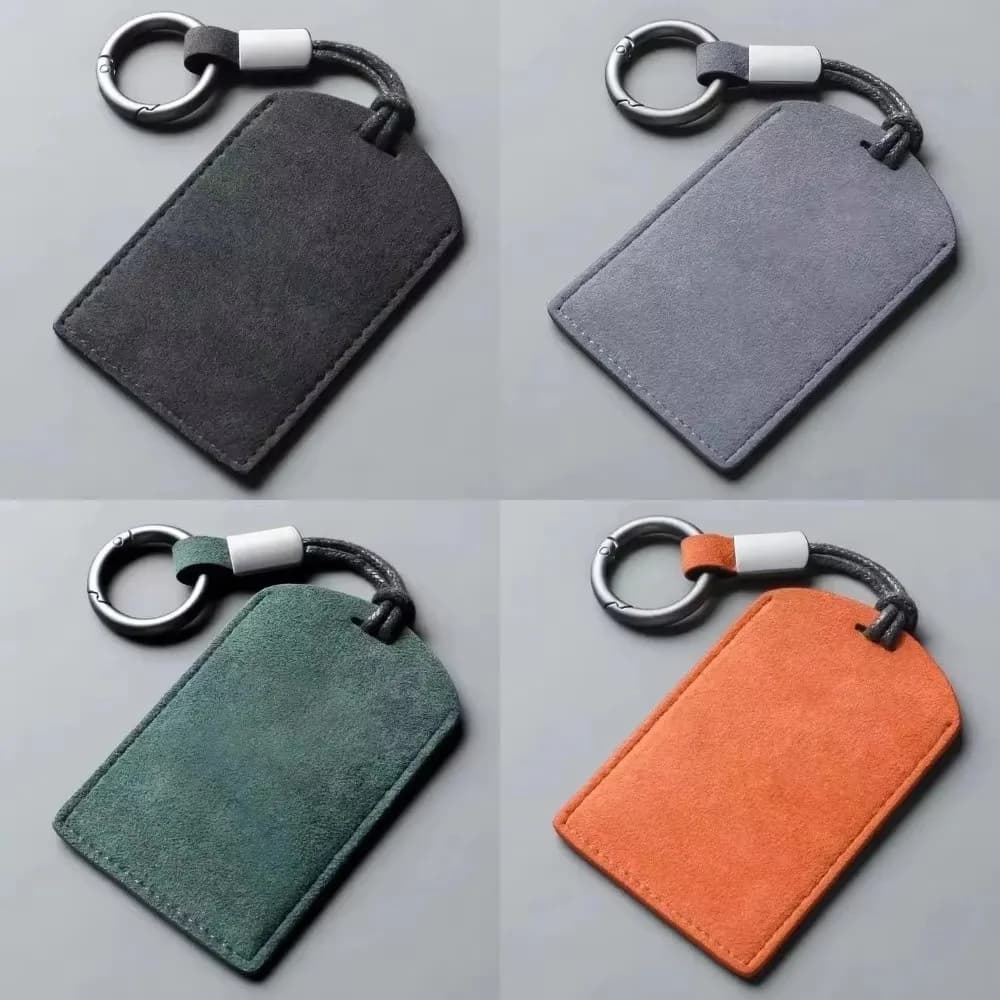 Porta Carte NFC in Vera Pelle per Auto, Mini Custodia Protettiva in PVC per Carte NFC, Accessori Auto