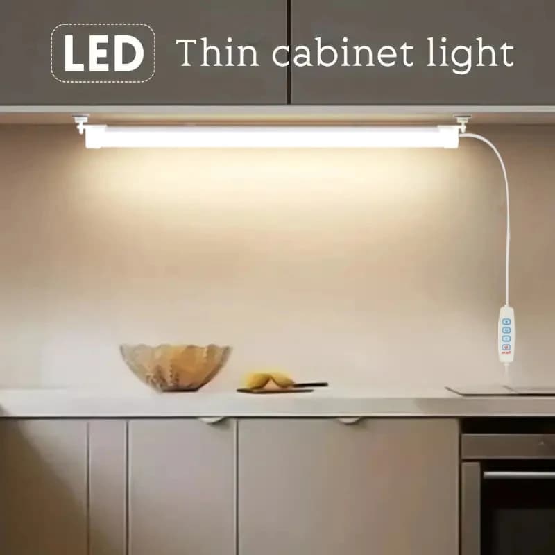 1PC LED under cabinet lighting dimmable USB plug 3 color changes LED night light kitchen bedroom lighting with magnetic strip