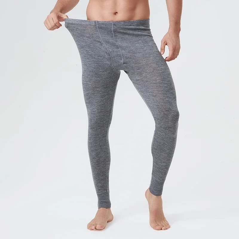 100% Merino Wool Men's Long Johns thermal Underwear Pants Baselayer 200GSM Merino Wool Bottom Thermal Warm