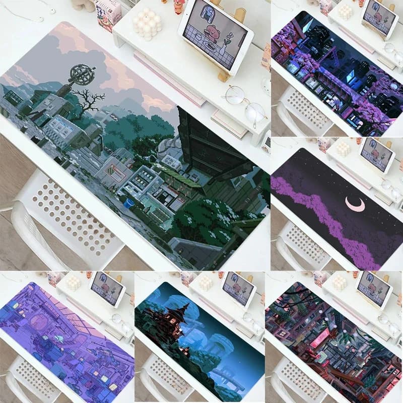City Street Print Art Gaming MousePad Computer Laptop Gamer Tappetini da tavolo Tappetini per mouse morbidi antiscivolo per accessori per ufficio domestico