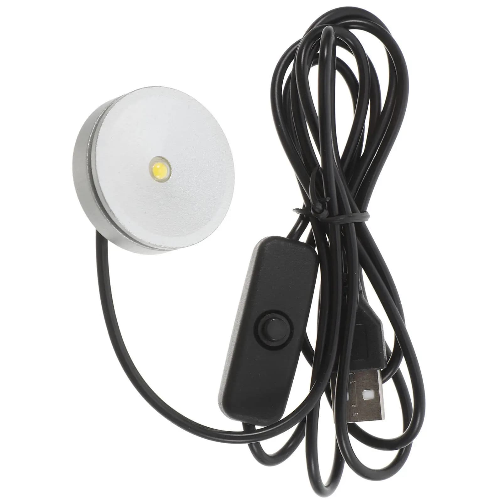 Faretto LED Ultra-Sottile in Alluminio 3W 4000K con Diffusore Neutro, Alimentato USB per Sottopensili, Cucina, Armadio, Scrivania, Lettura