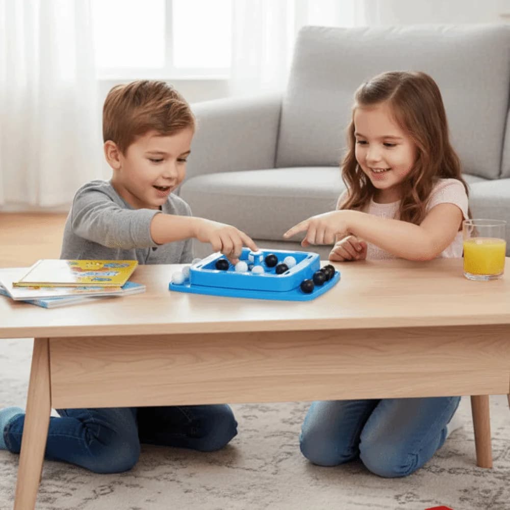 Gioco Quattro in Fila Bianco e Nero, Strategia Rapida, Gioco da Tavolo Interattivo Orbit Logic, Gioco Educativo DIY, Scacchi Logici per Famiglie