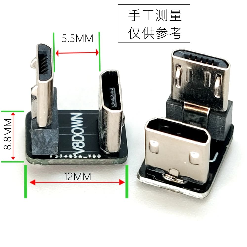 Adattatore per caricabatterie per smartphone con cavo dati universale micro USB per telefono Android da 90 gradi con curvatura a U