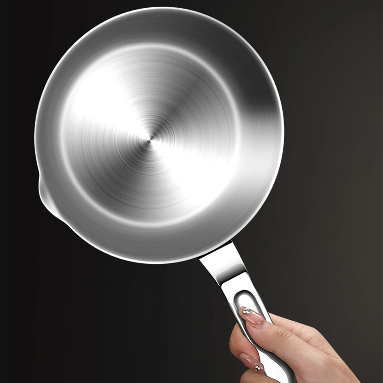 Small kitchen pan pans stainless steel frying pan for apartment dorm restaurant farm camping