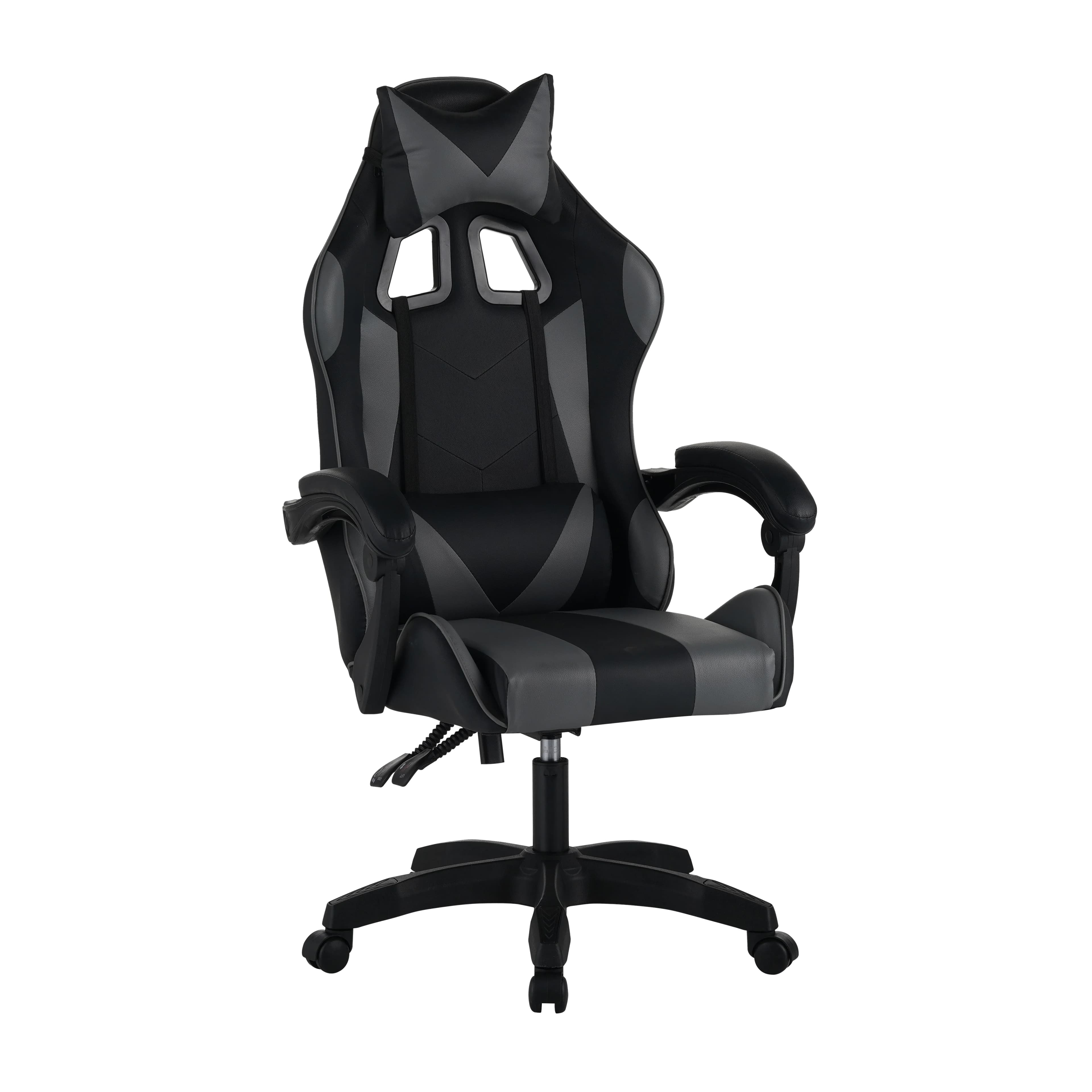 Sedia da Gaming per Ufficio con Schienale Alto, Poggiatesta e Supporto Lombare, Poggiapiedi Ergonomico Regolabile, Sedia per Gamer