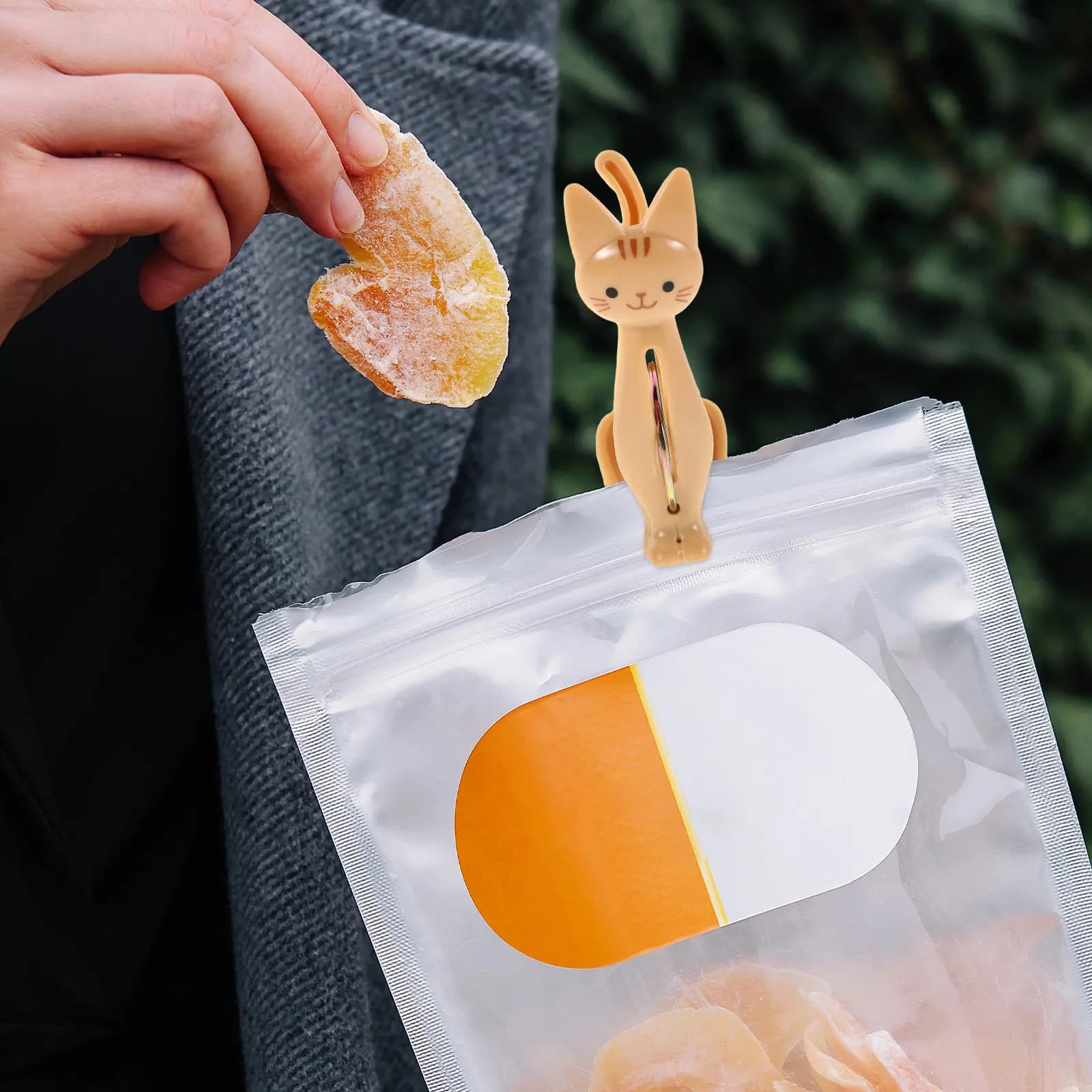 4 Pezzi Mollette in Plastica a Forma di Gatto Cartone Animato, Antivento e Resistenti, per Bucato, Cucina, Ufficio, Sigillatura Sacchetti Alimentari e Organizzazione