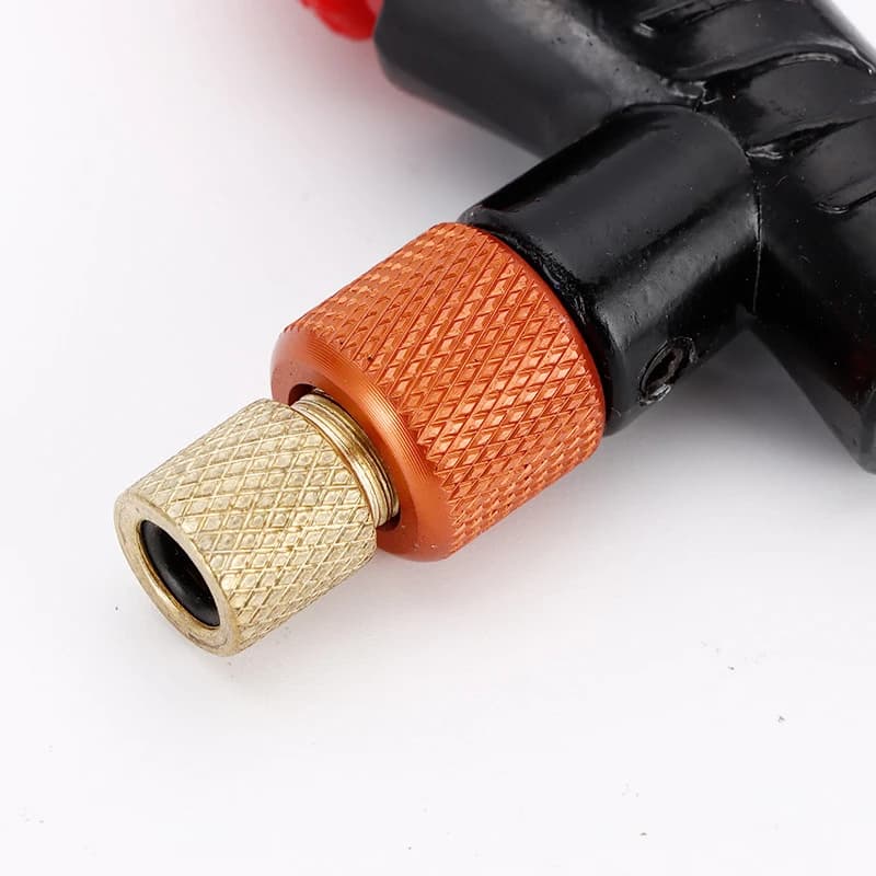 Adattatore per gonfiaggio testa valvola pompa aria bicicletta Testa pompa gas CO2 Testa di gonfiaggio bici gonfiabile veloce compatibile per Presta Schrader