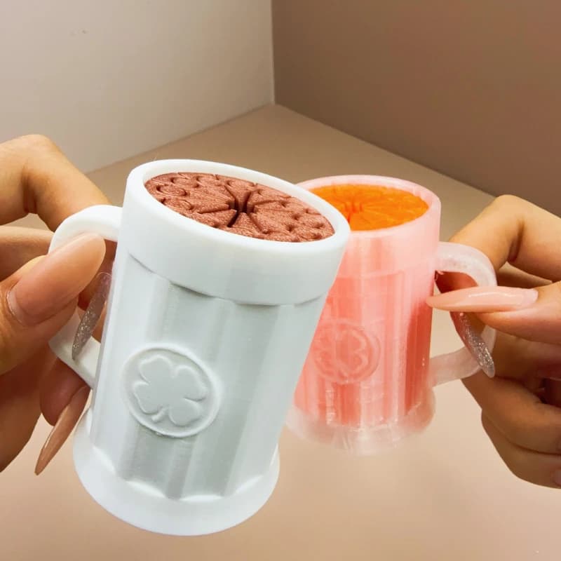 3D Printed Pouring Cup Spiral Coffee Beer Mug Decompression Ornament Funny Prank prop Creative Desktop Decor Gift for Friends