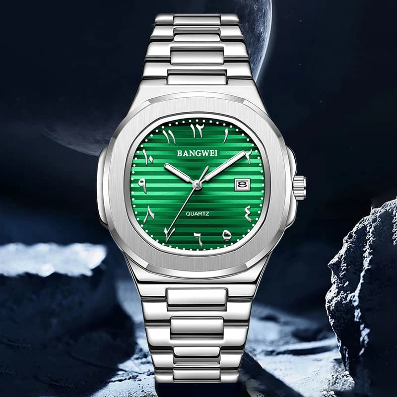LIGE Orologio da uomo al quarzo di lusso alla moda, cinturino in acciaio inossidabile, casual, da lavoro, impermeabile, con data luminosa, con confezione regalo
