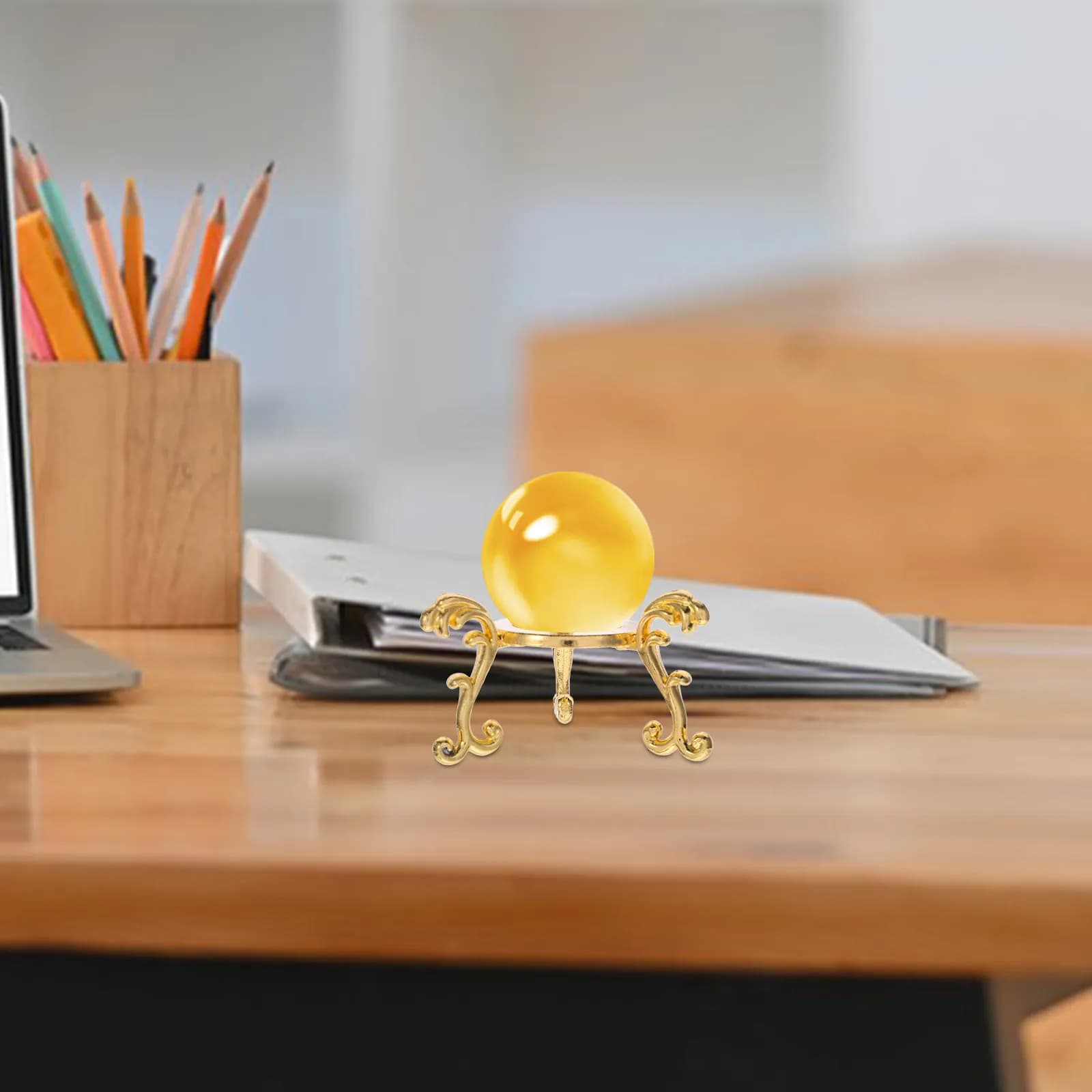 10Pcs Metal Crystal Ball Display Stand Elegant Alloy Sphere Holder for Living Room Study Decor Stable Scratch-Resistant