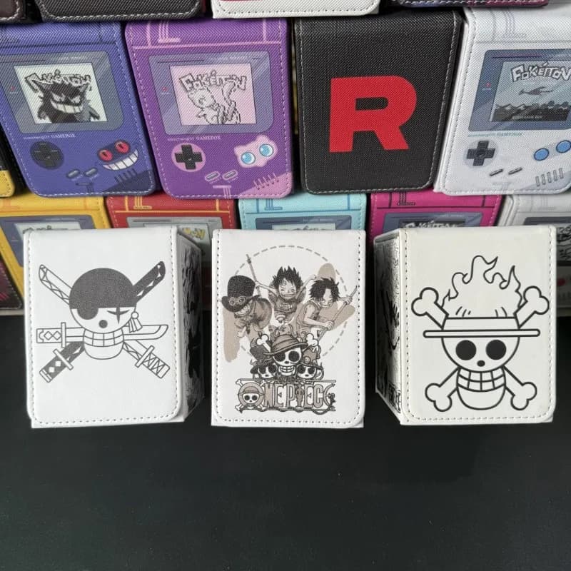3 Models One Piece Card Holder Nika Monkey D Luffy Black and White, Protective Card Holder Portgas D Ace Vinsmoke Sanji