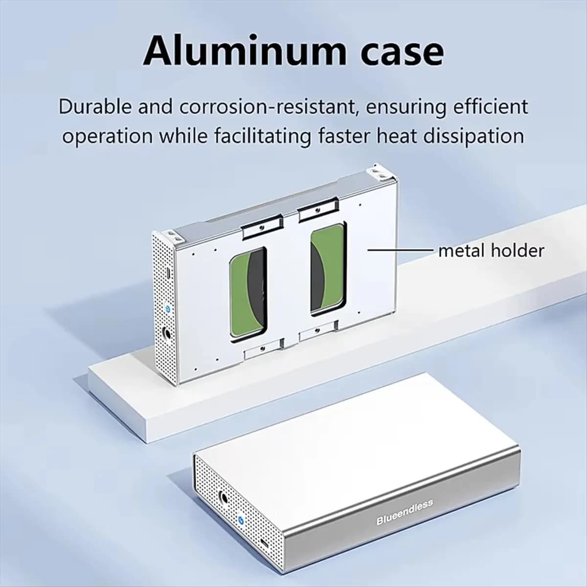 SCLS Sas Hard Drive Enclosure Usb C to 2.5/3.5 Inch SAS/SATA Support Max 20gb Disk External Hdd Case EU Plug