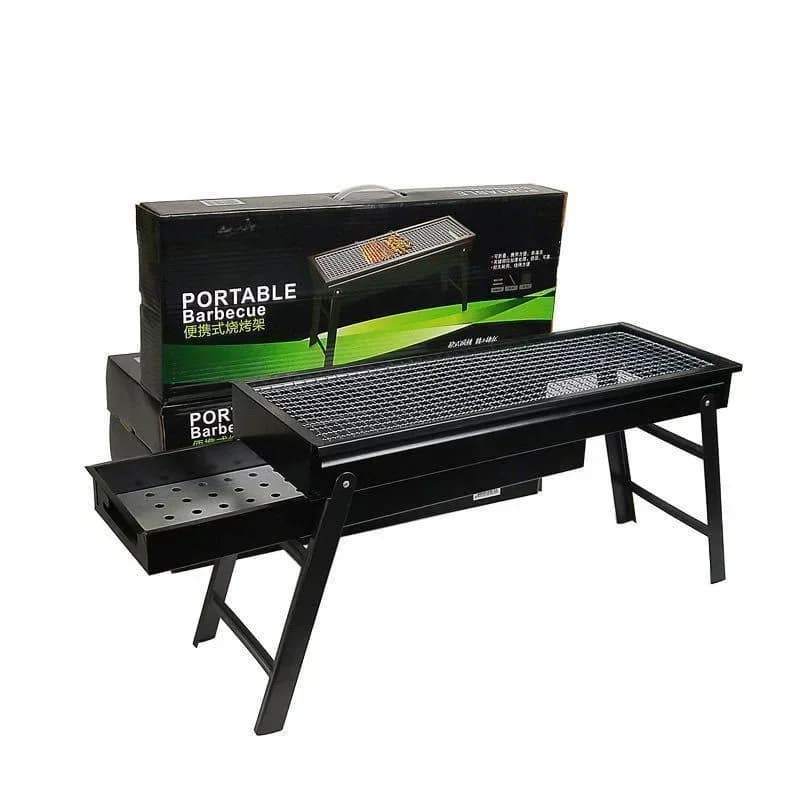 Nuovo grande barbecue barbecue grill pieghevole portatile carbone campeggio esterno picnic bruciatore pieghevole carbone campeggio barbecue forno