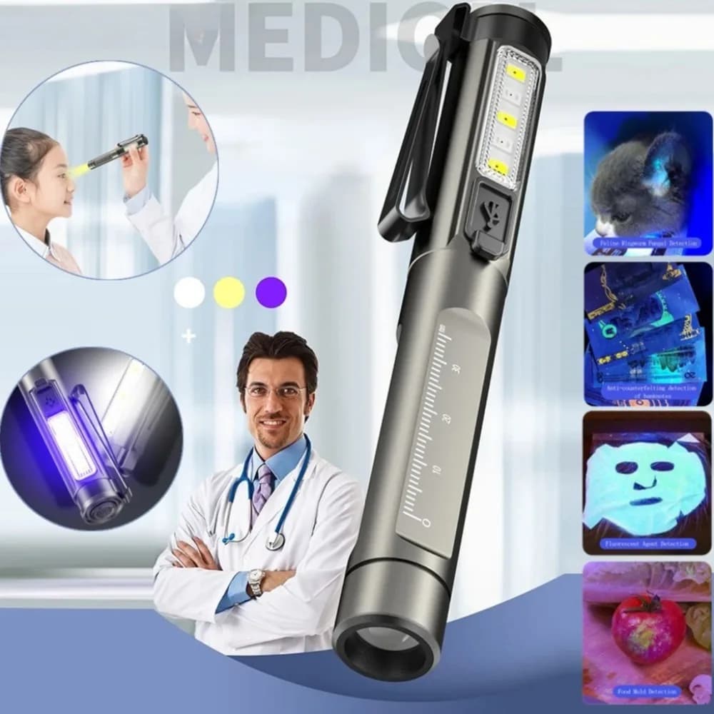 Professional Medical Diagnostic Flashlight Rechargeable LED, Perfect for Emergency and Clinical Environments