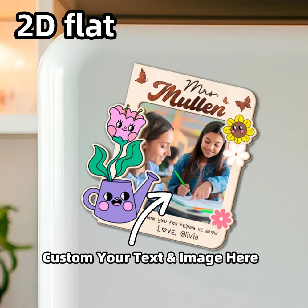 Personalized Teacher Appreciation Gift Customized Photos, Teacher Magnetic Tiles, Classroom Refrigerator Magnetic Tiles