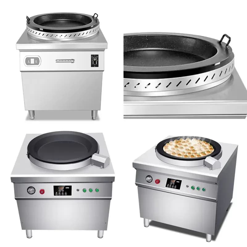Fry Pan 360 Rotary Dumpling Fryer for Restaurants Wholesale Automatic Rotating Frying Oven