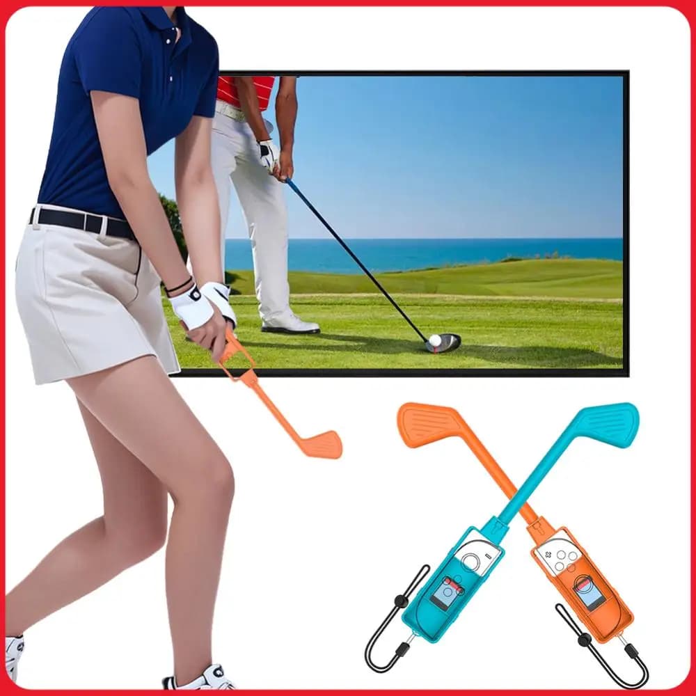 10 PCS Sports Games Accessories for Switch 2 for Joy-Con Tennis Racket Golf Club Armband Leg Strap Game Controller Grip